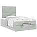 Struttura Letto Pouf con Materassi 120x190 cm Velluto - Foto miniatura 5