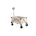 Carrello Pieghevole Per Carri Multiuso Con Ruote Per Tutti I Terreni, Carrelli Da Giardino Per Impieghi Gravosi Con Maniglia, Per Lo Shopping In Campeggio Pesca Sportiva, Beige - Foto miniatura 1