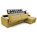Chris Divano Letto Angolare Con Penisola In Simil Cotone T13 Giallo - Foto miniatura 5