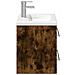 Mobile da Bagno con Lavabo Integrato Rovere Fumo - Foto miniatura 6