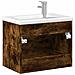 Mobile da Bagno con Lavabo Integrato Rovere Fumo - Foto miniatura 7