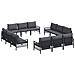 Set Divano da Giardino 12 pcs Antracite Acciaio - Foto miniatura 1