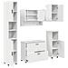 Set di mobili per il bagno 5 pcs Bianco 30 x 35 x 192 cm - Foto miniatura 1