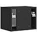 Mobile TV da parete Nero 60 x 31 x 29.5 cm Legno multistrato - Foto miniatura 8