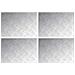 Dischi Quadrati 4 pcs Argento 60 x 40 cm Alluminio - Foto miniatura 1