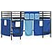 Struttura del Letto Loft per Bambini con Tendine Nero e Blu - Foto miniatura 4