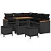 Set Divano da Giardino con cuscino 8 pcs Nero Poly Rattan - Foto miniatura 1
