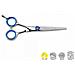 Forbici Da Parrucchiere Professionali Per Mancini Da 5,5 Pollici Blue Fire Left - Foto miniatura 2