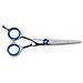 Forbici Da Parrucchiere Professionali Per Mancini Da 5,5 Pollici Blue Fire Left - Foto miniatura 1