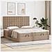 Struttura Letto Pouf con Materassi 200x200cm Similpelle - Foto miniatura 4