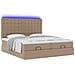 Struttura Letto Pouf con Materassi 200x200cm Similpelle - Foto miniatura 6