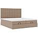 Struttura Letto Pouf con Materassi 200x200cm Similpelle - Foto miniatura 7
