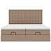 Struttura Letto Pouf con Materassi 200x200cm Similpelle - Foto miniatura 9