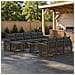Set Divano da Giardino 11 pz Grigio e Grigio Scuro polyrattan - Foto miniatura 4