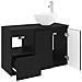 Set di mobili per il bagno 2 pz Nero Legno ingegnerizzato - Foto miniatura 3