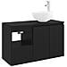 Set di mobili per il bagno 2 pz Nero Legno ingegnerizzato - Foto miniatura 1