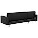 Divano Letto Angolare In Pelle Sintetica Nera Versione Destra Aberdeen - Foto miniatura 30