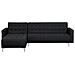 Divano Letto Angolare In Pelle Sintetica Nera Versione Destra Aberdeen - Foto miniatura 25