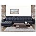Divano Letto Angolare In Pelle Sintetica Nera Versione Destra Aberdeen - Foto miniatura 12