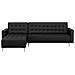 Divano Letto Angolare In Pelle Sintetica Nera Versione Destra Aberdeen - Foto miniatura 21