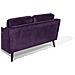 Divano A 2 Posti In Tessuto Viola Lokka - Foto miniatura 18