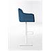Sgabello Alto Bar Damaso I Sgabello Design Cucina Trapuntato in Tessuto con Braccioli E Schienale Imbottiti l Sedia Sgabello Bar Pub con Poggiapiedi Blu Bianco - Foto miniatura 3