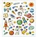 Stickers, Foglio 15x16,5 Cm, 41 Pz, Spazio, 1fgl. - Foto miniatura 1