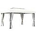 Gazebo Con Tende 4x3 Cm Bianco Crema Alluminio - Foto miniatura 5