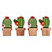 4 Adesivi In ? ? legno Cactus 6,1 Cm - Foto miniatura 1