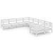 Set Divani Da Giardino 8 Pz Bianco In Legno Massello Di Pino - Foto miniatura 1