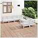 Set Divani Da Giardino 8 Pz Bianco In Legno Massello Di Pino - Foto miniatura 3
