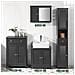 Mobiletto Bagno Colonna Bagno Cassettiera Bagno Bianco Con Cassetti Grigio Frg236-dg - Foto miniatura 2