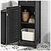 Mobiletto Bagno Colonna Bagno Cassettiera Bagno Bianco Con Cassetti Grigio Frg236-dg - Foto miniatura 4