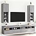 Mobili Tv Con Luci Led 2pz Grigio Sonoma 30,5x30x102 Cm - Foto miniatura 3