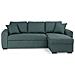 Divano Angolare Trasformabile Reversibile A 4 Posti - Tessuto Verde - 244 X 151 X 90 - Hamilton - Foto miniatura 1