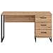 Scrivania Porta Pc 140x60 Cm In Legno E Metallo Con 3 Cassetti Iron Desk - Foto miniatura 6