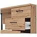 Scrivania Porta Pc 140x60 Cm In Legno E Metallo Con 3 Cassetti Iron Desk - Foto miniatura 7