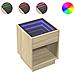 Comodino Con Led Infinity Rovere Sonoma 40x40x50 Cm - Foto miniatura 2