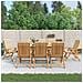 Sedie da Giardino Reclinabili con Cuscini 8 pz in Legno di Teak - Foto miniatura 4