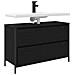 Mobile Lavabo da Bagno con Cassetti Rovere Nero 90x34,5x60 cm - Foto miniatura 7