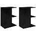 Comodini 2 Pz Rovere Nero 46,5x29x61 Cm In Legno Multistrato - Foto miniatura 2