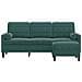 Divano A 3 Posti Con Poggiapiedi Verde Scuro 180 Cm In Velluto - Foto miniatura 3