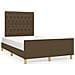 Giroletto Senza Materasso Marrone Scuro 80x200 Cm In Tessuto - Foto miniatura 2