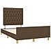 Giroletto Senza Materasso Marrone Scuro 80x200 Cm In Tessuto - Foto miniatura 3