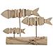 Scultura Pesce 11 - Marrone - Legno - 37x10x24 Cm - Foto miniatura 1