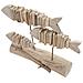Scultura Pesce 11 - Marrone - Legno - 37x10x24 Cm - Foto miniatura 3