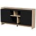 Cassettiera PORTO 2D 150x38x77 rovere /nero - Foto miniatura 1