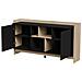 Cassettiera PORTO 2D 150x38x77 rovere /nero - Foto miniatura 3