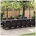 Set da Pranzo per Giardino 15 pcs Marrone Rattan Polt - Foto miniatura 2