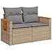 Divano da Giardino con Cuscini a 2 Posti Beige in Polyrattan - Foto miniatura 4